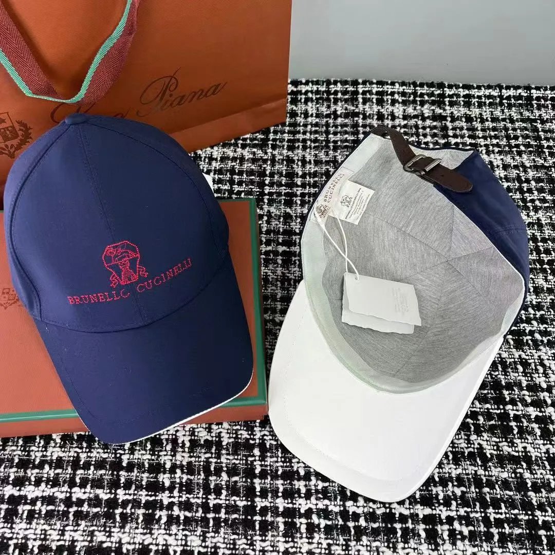 Brunello Cucinelli Hats Embroidered Logo Baseball Cap — 4