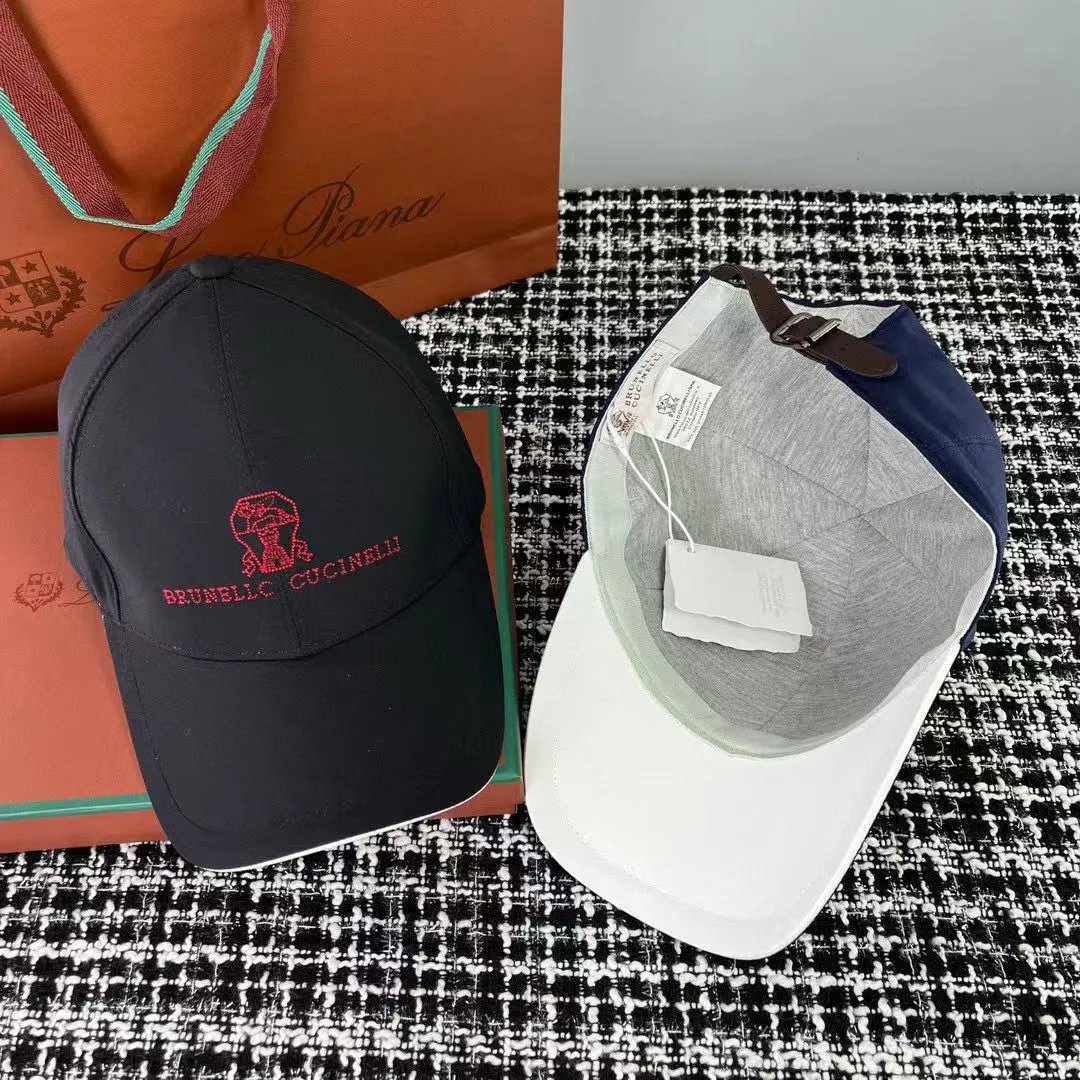 Brunello Cucinelli Hats Embroidered Logo Baseball Cap — 6