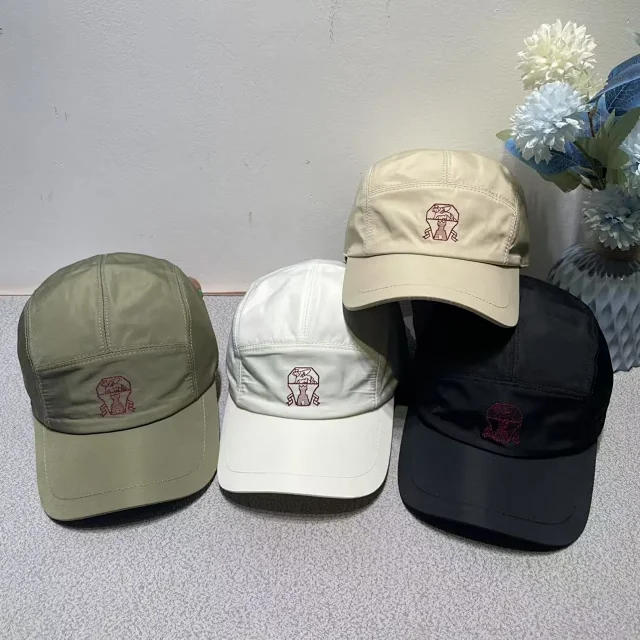 Brunello Cucinelli Hats Embroidered Logo Baseball Cap product detail image 2