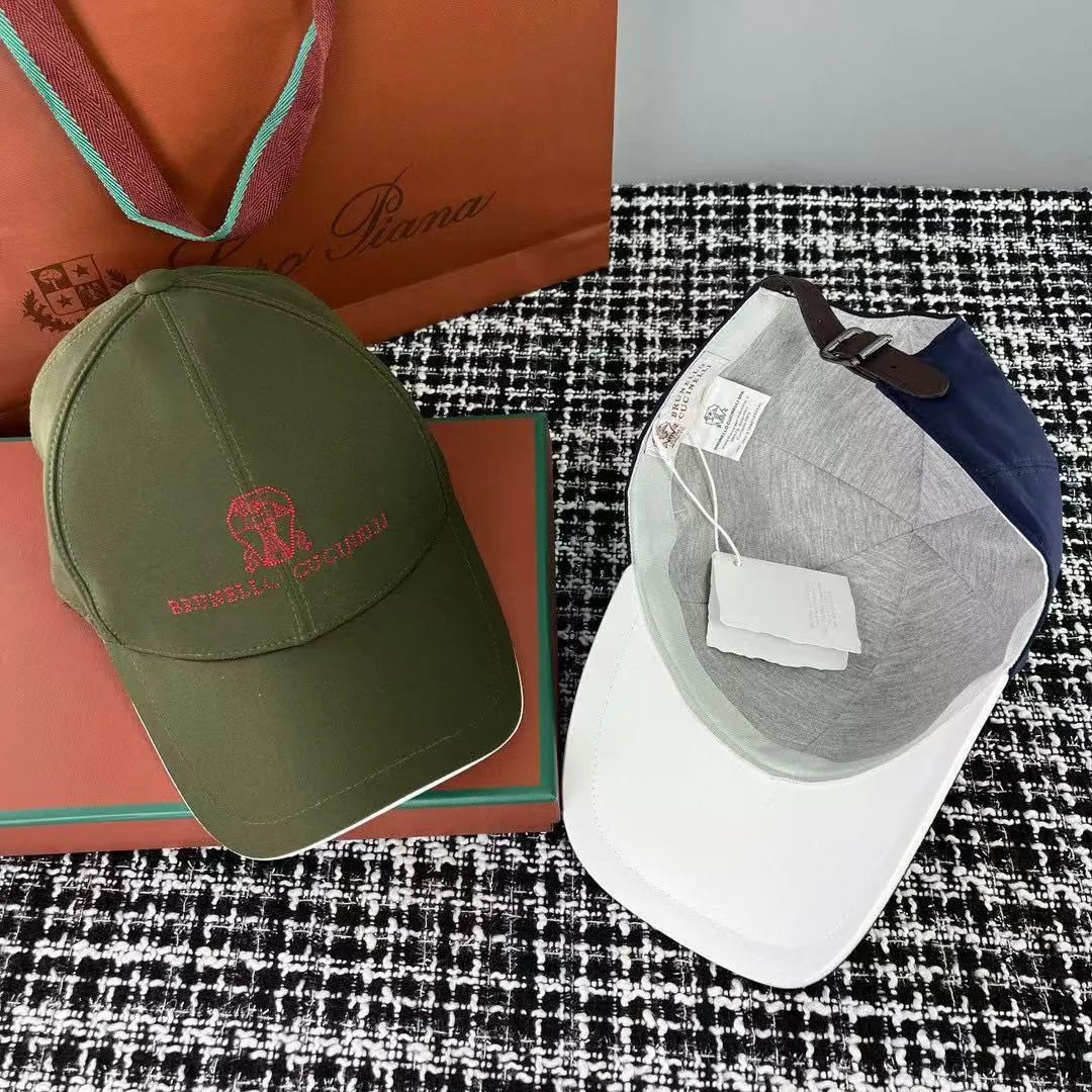 Brunello Cucinelli Hats Embroidered Logo Baseball Cap — 13