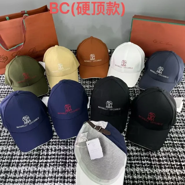 Brunello Cucinelli Hats Embroidered Logo Baseball Cap product detail image 1
