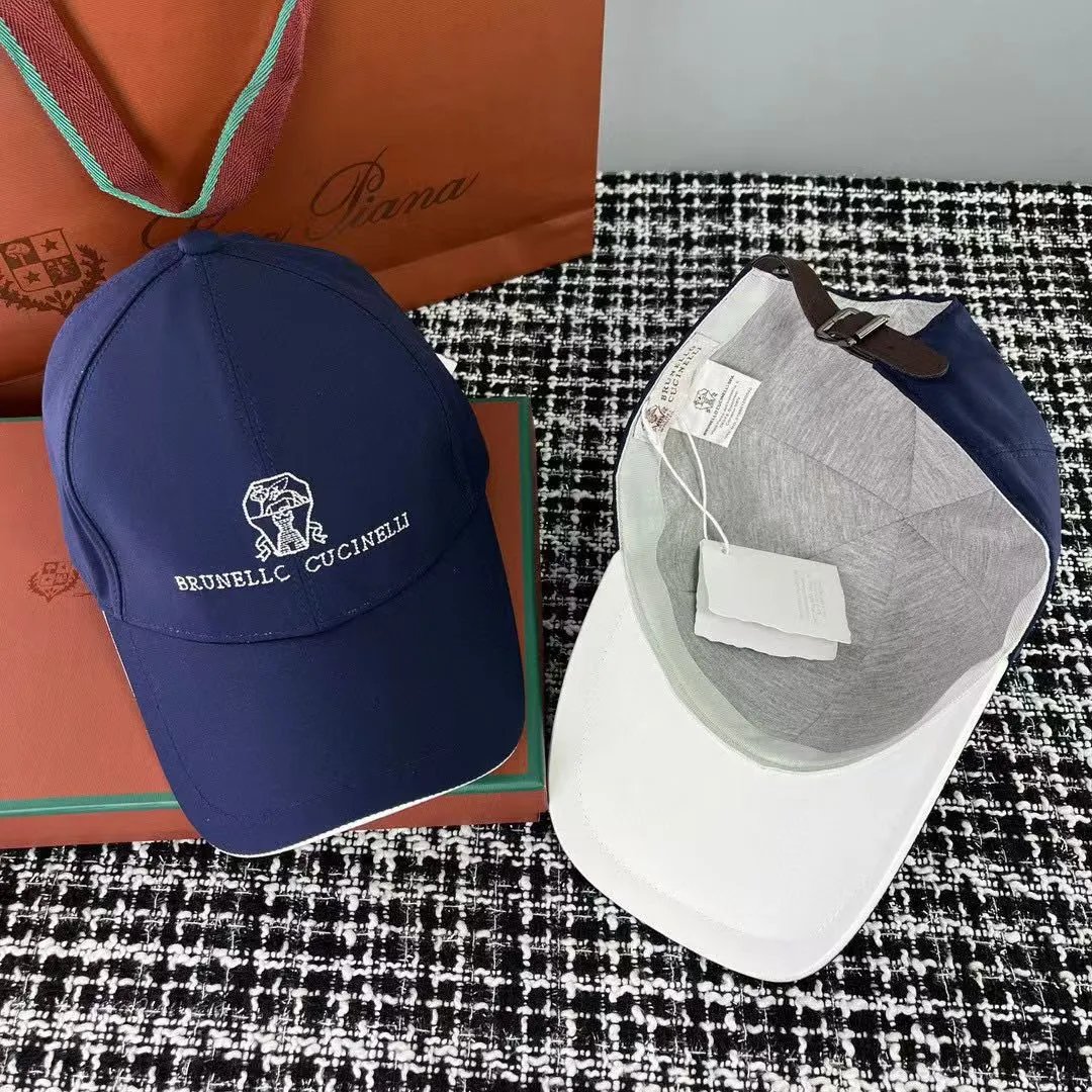 Brunello Cucinelli Hats Embroidered Logo Baseball Cap — 8