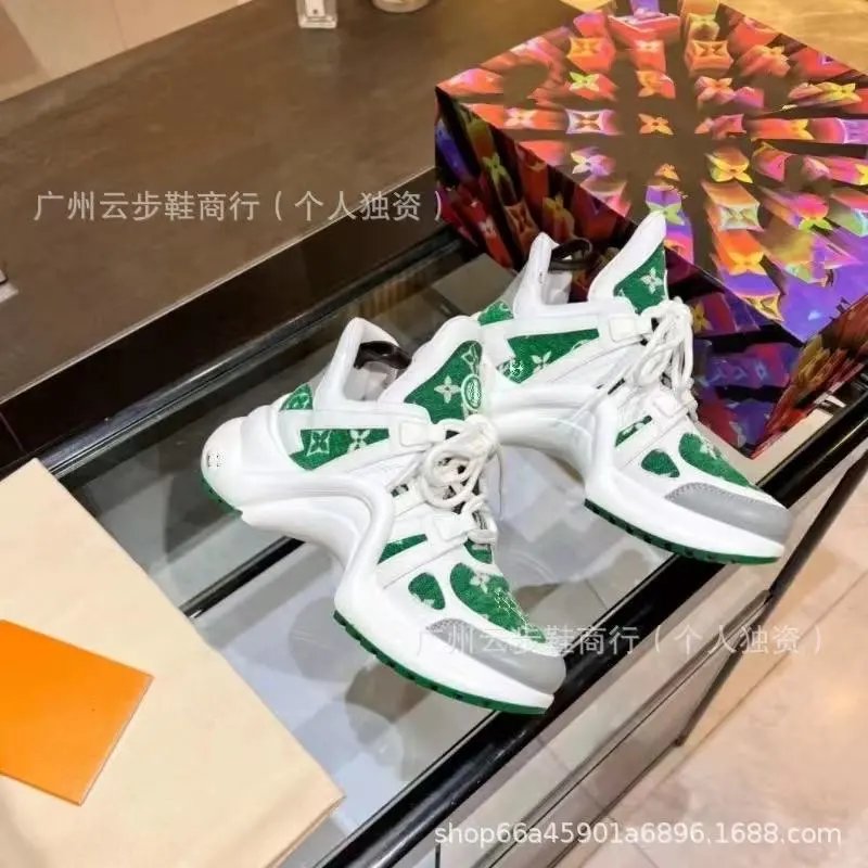 Louis Vuitton Archlight Green Monogram Sneakers - 1