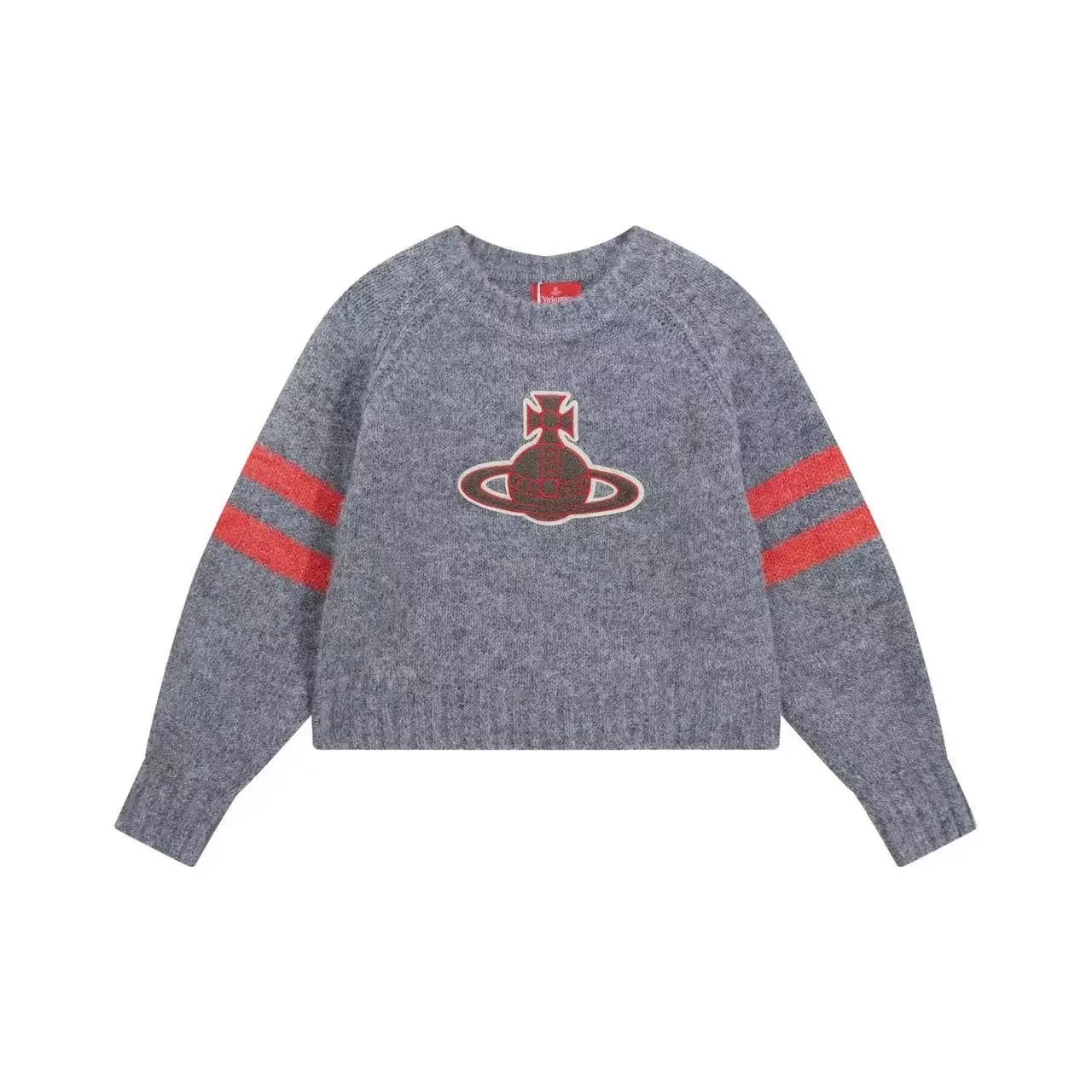 Vivienne Westwood Knitwear V-neck plaid and houndstooth knit sweater image 14