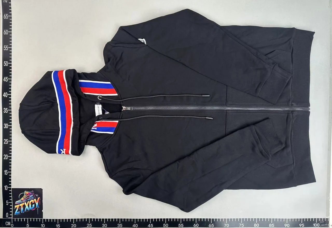 Moncler Genius Tracksuit Black with Red-White-Blue Trim - 23