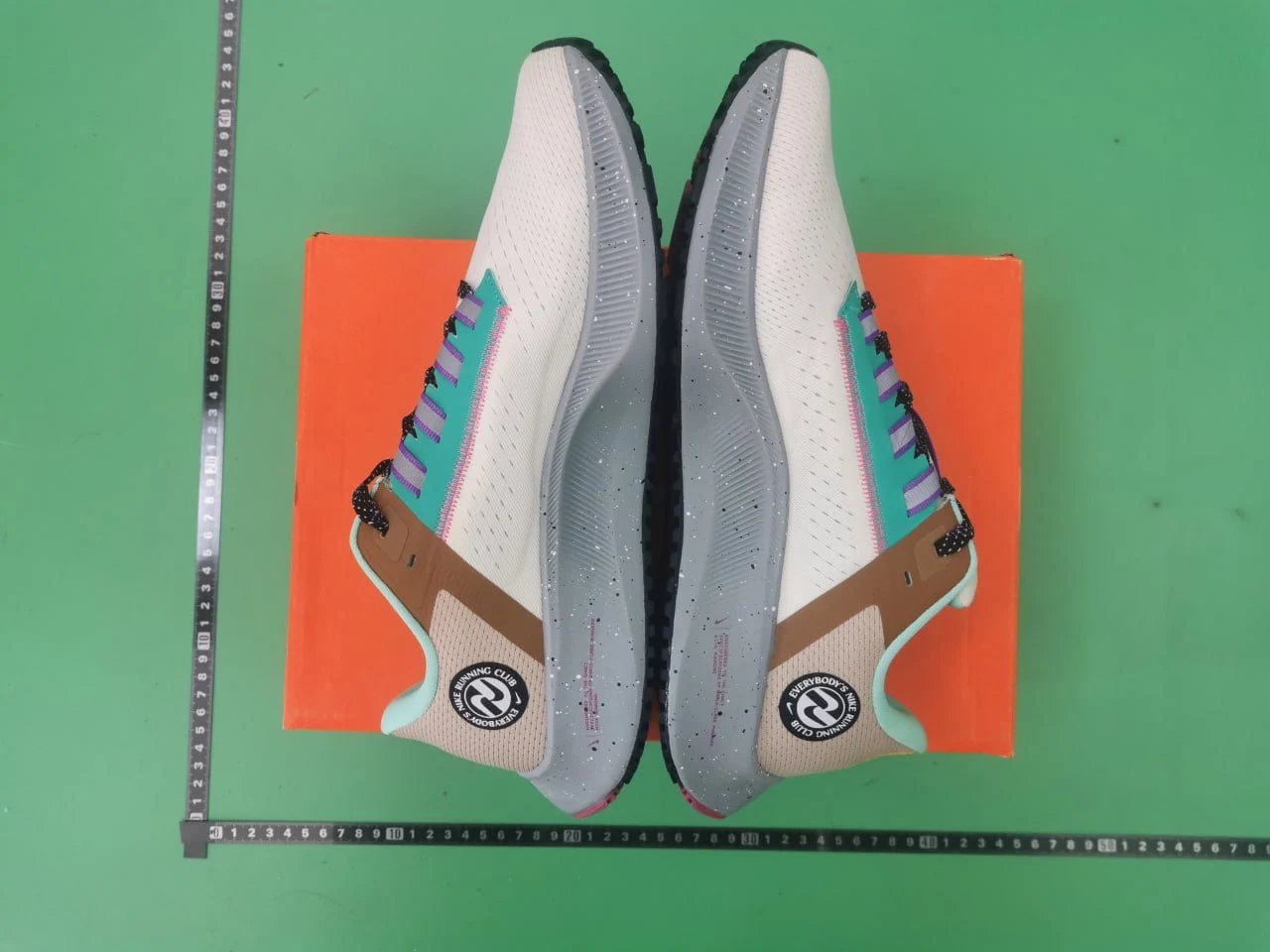 Nike Air Zoom Pegasus 37 White / Orange / Purple Running Shoes - 7