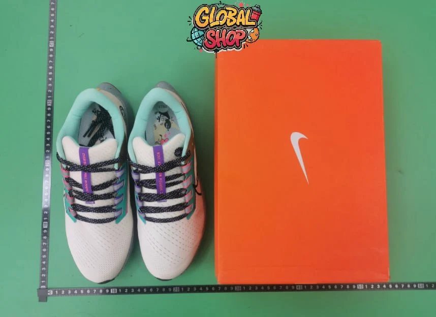 Nike Air Zoom Pegasus 37 White / Orange / Purple Running Shoes - 4