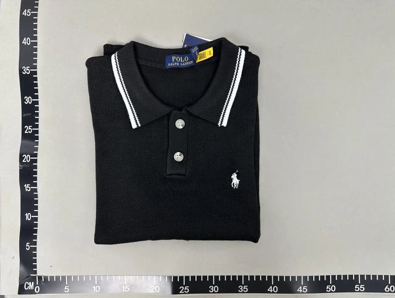 Polo Ralph Lauren Striped Knit Polo Shirt White / Gray - 18