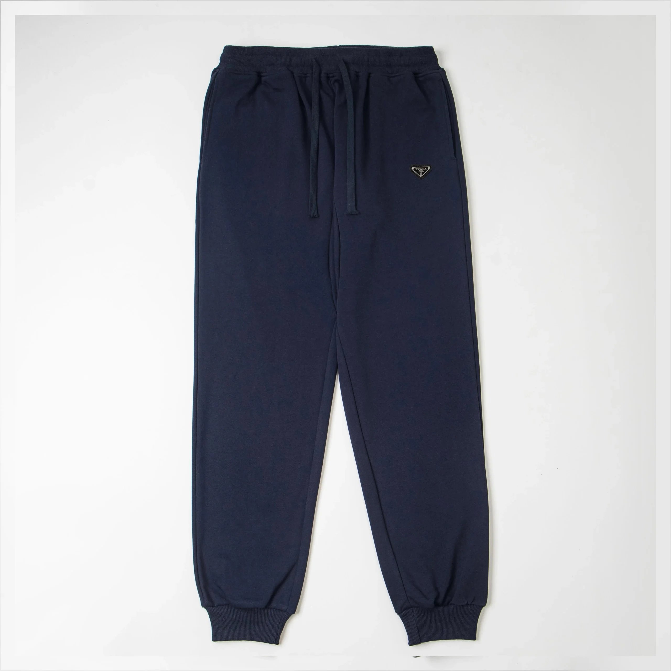 Prada Triangle Logo Black Sweatpants - 16