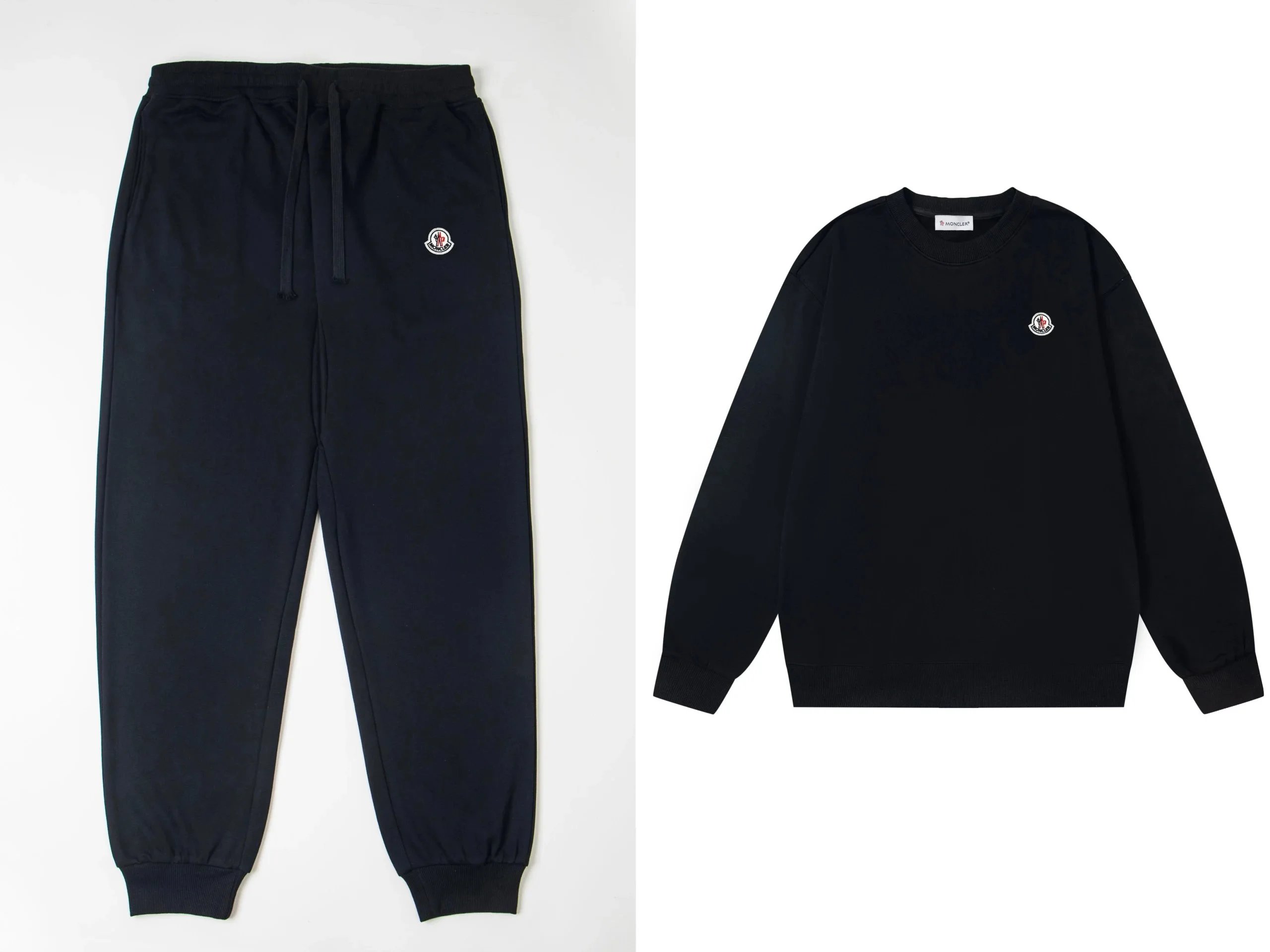 Moncler Genius Tracksuit Black with Red-White-Blue Trim - 25