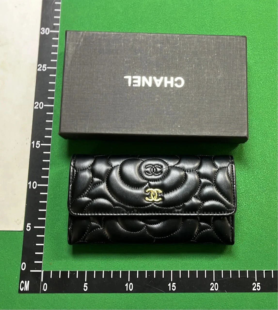 Chanel Camellia Quilted Leather Compact Wallet