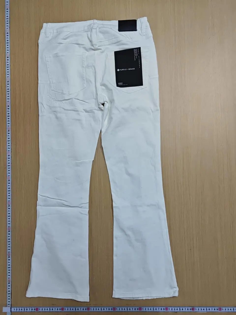 Purple Brand Distressed Flare White Jeans - 5
