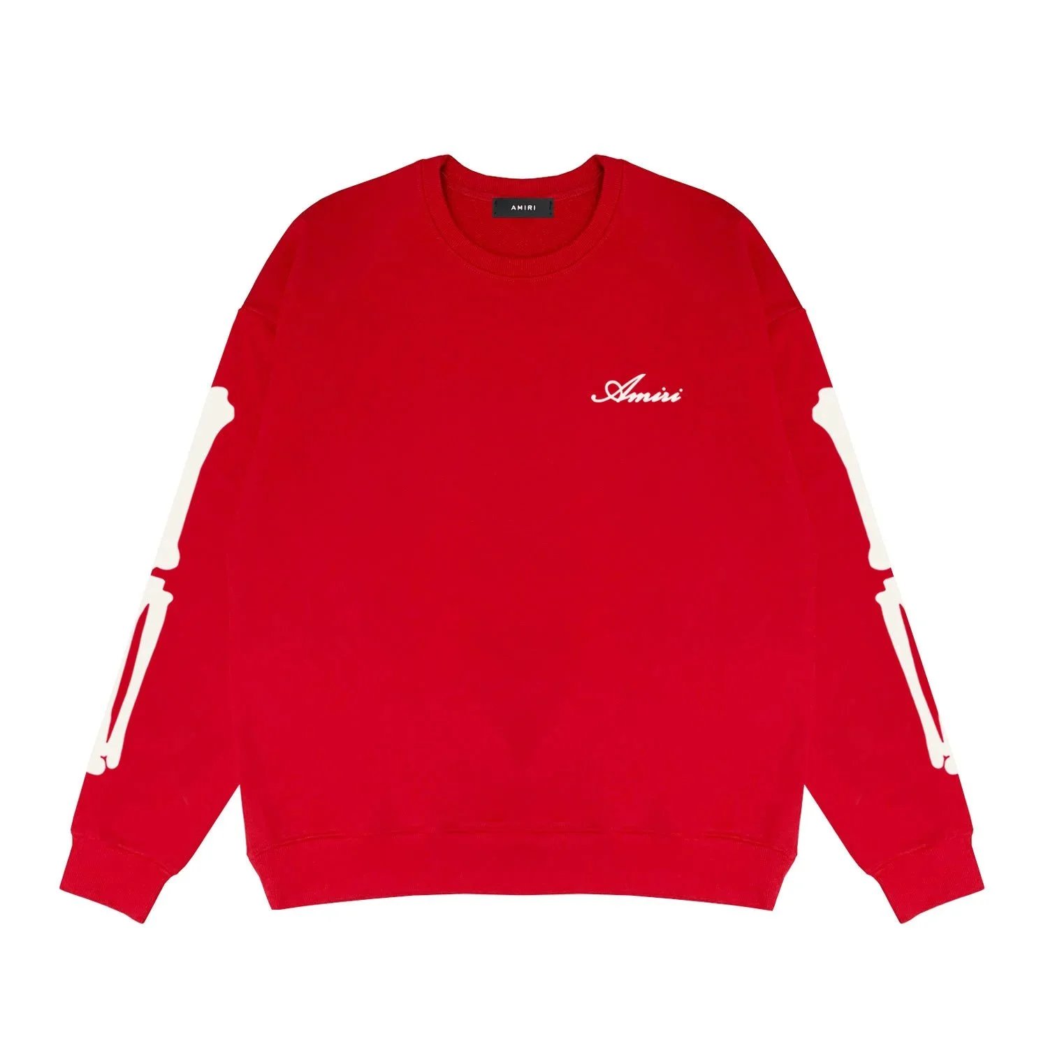 Amiri Skeleton Bone Print Black Crewneck Sweatshirt Sweater - 15