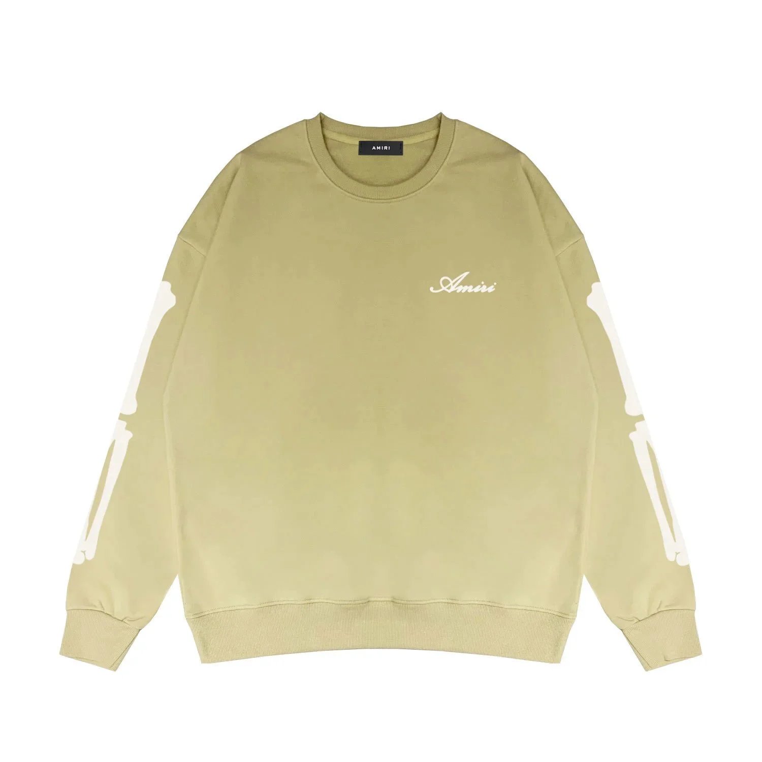 Amiri Skeleton Bone Print Black Crewneck Sweatshirt Sweater - 16