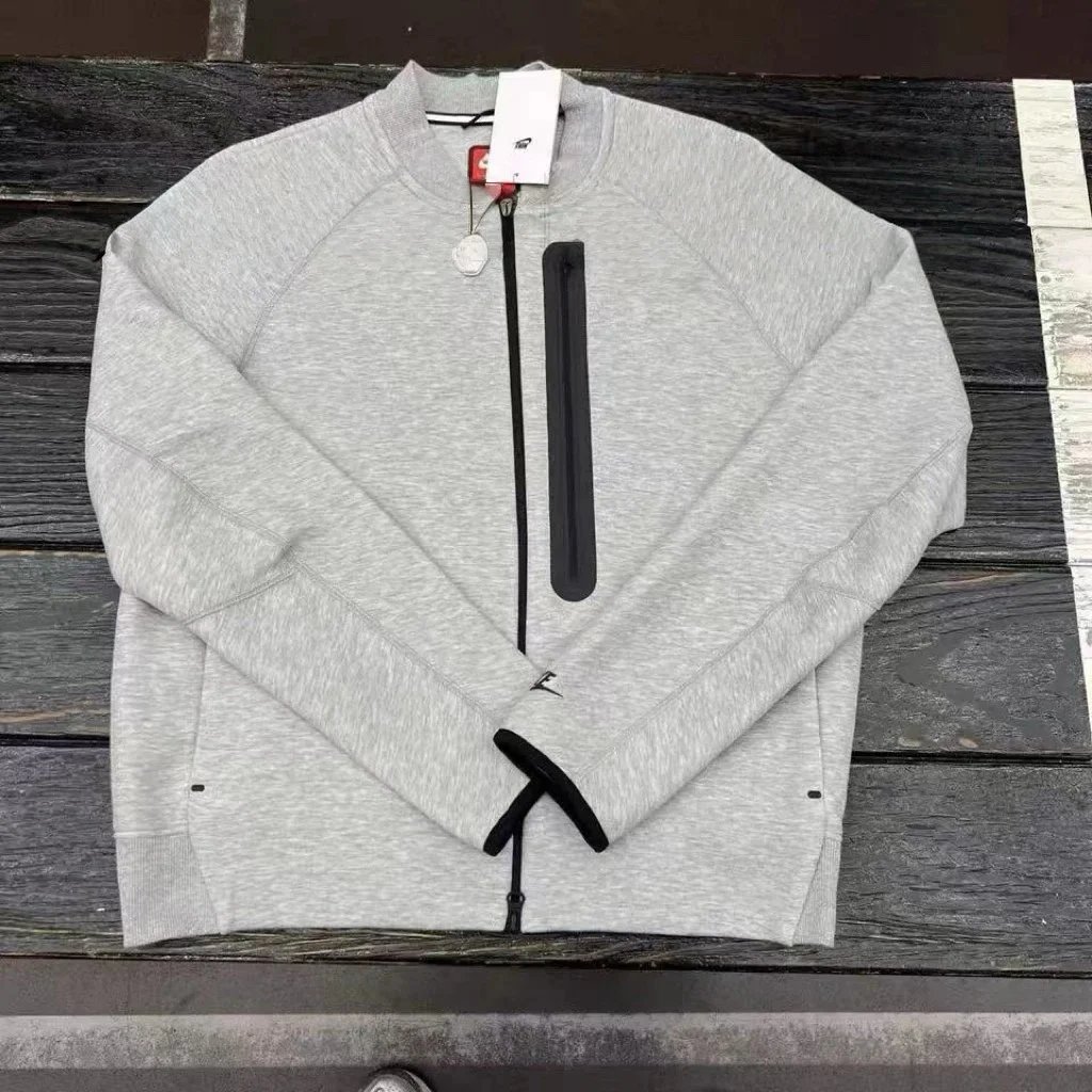 竖拉链卫衣灰色