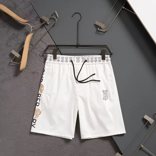 Burberry Monogram-Trimmed White Logo Shorts - 1