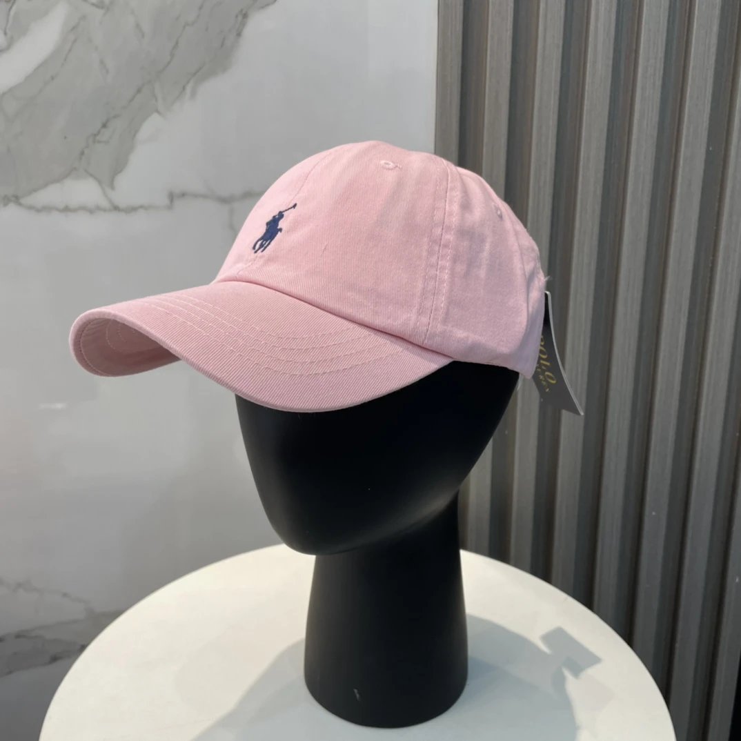 Pink, navy blue logo