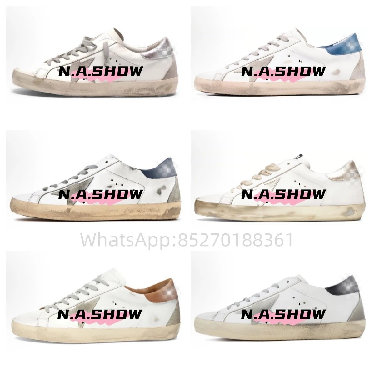 White Distressed Star Sneakers