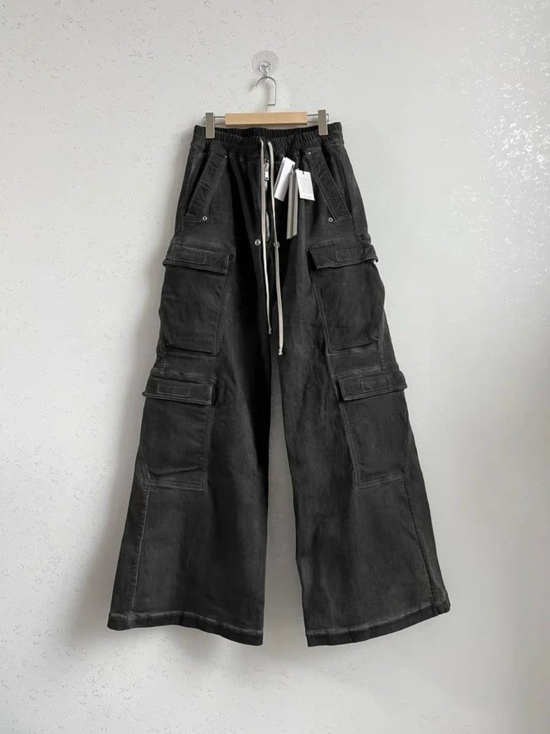 Rick Owens DRKSHDW Pants Wide Leg Cargo Black
