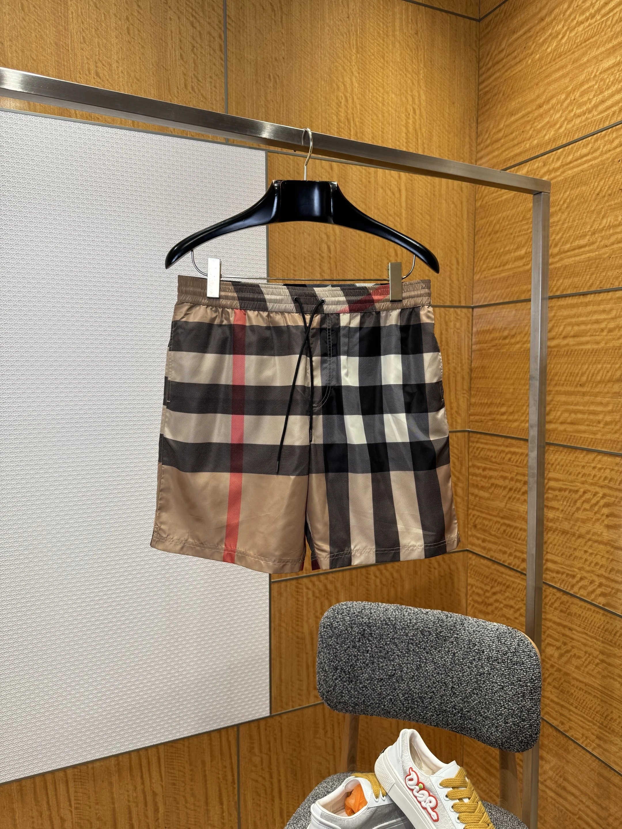 Bur plaid casual shorts
