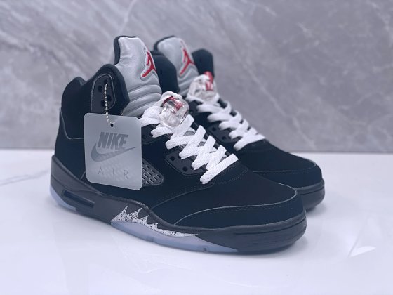 5-Strap Black and Silver Basketball Shoes