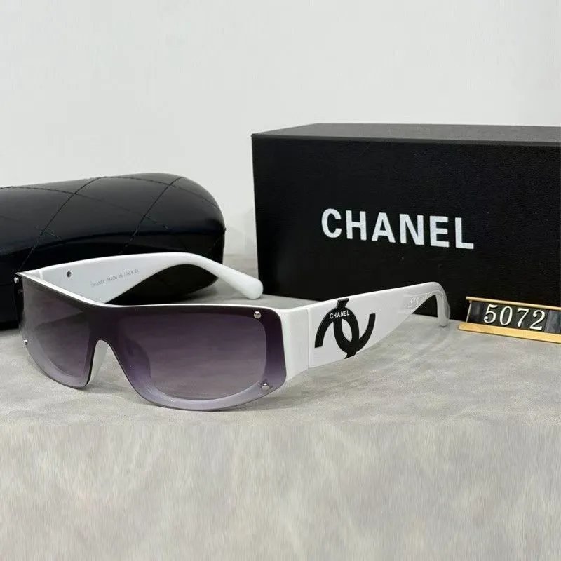 Chanel Shield Sunglasses Pink Frame Silver Logo-Print Lens - 4