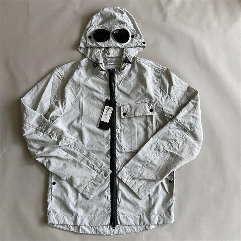 C.P. Company Jackets Hooded zip-up lens jacket — 12-3