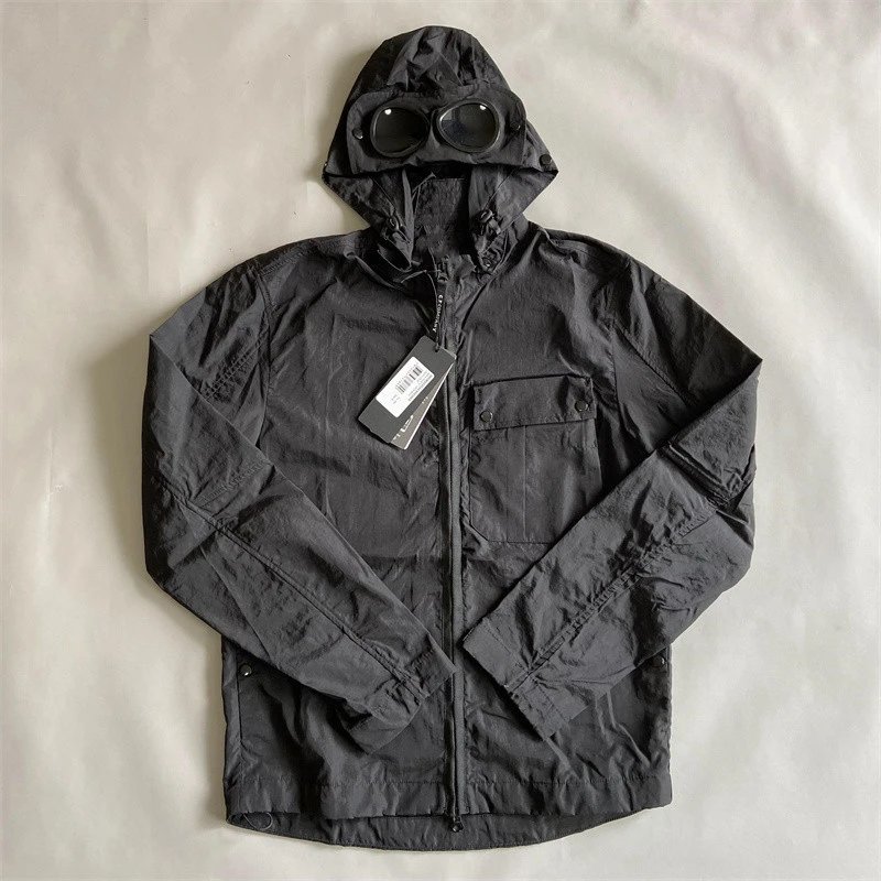 C.P. Company Jackets Hooded zip-up lens jacket — 12-1