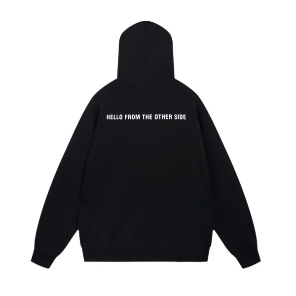 Balenciaga Distressed Logo Hoodie Beige - 46