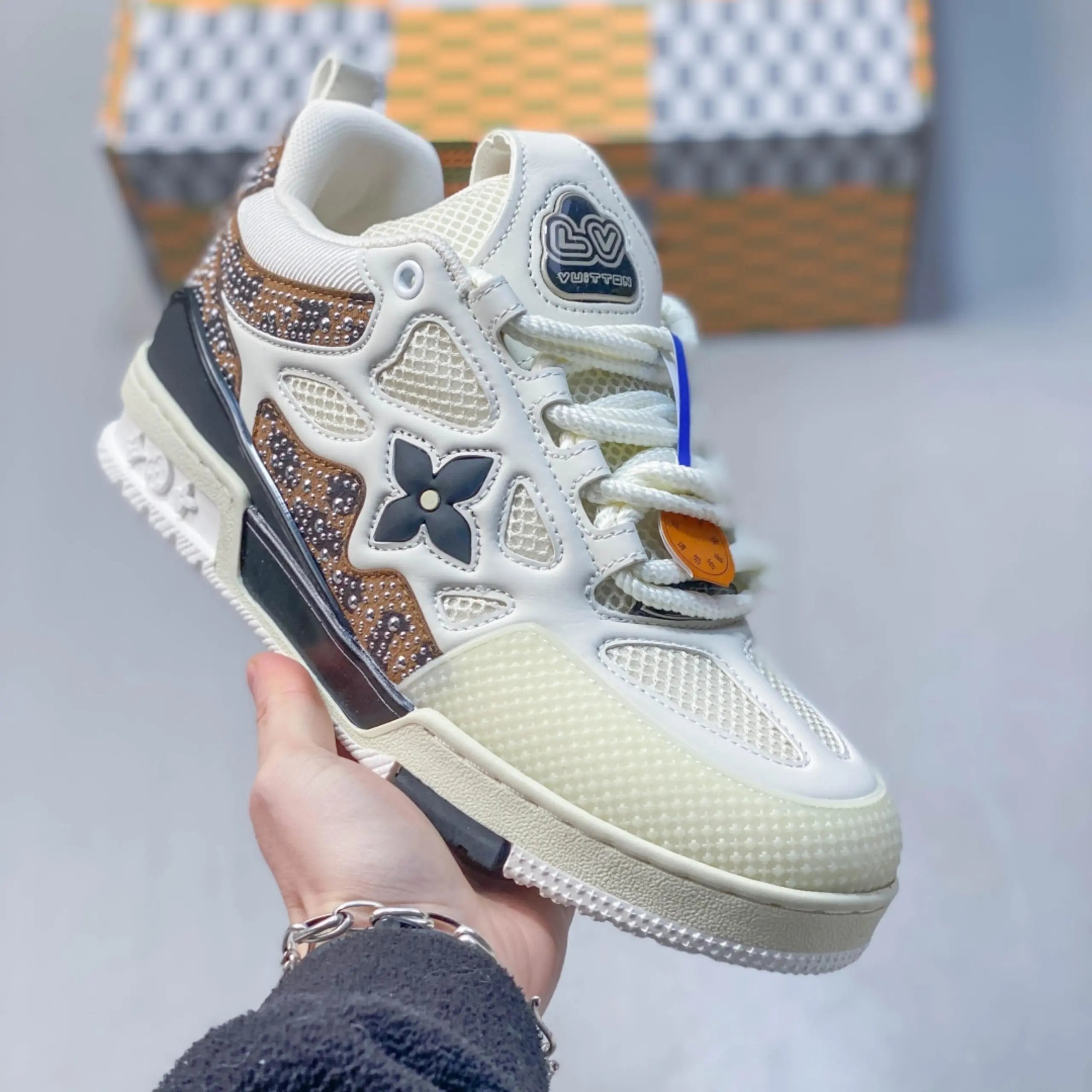 Louis Vuitton Sneakers Chunky low-top monogram mesh — 19