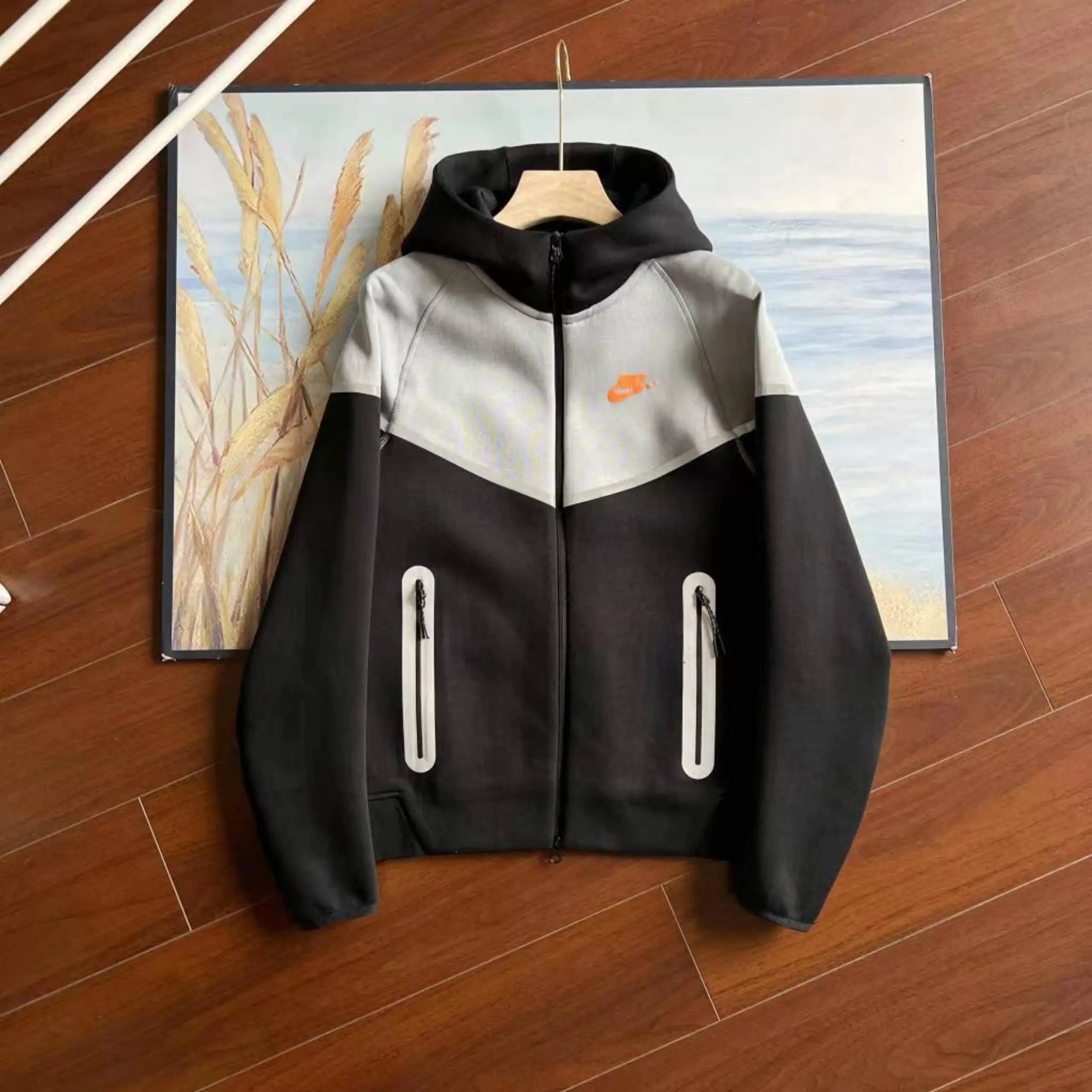 Nike Jackets Hooded Full-Zip Jacket with Reflective Trim — 4 reflective