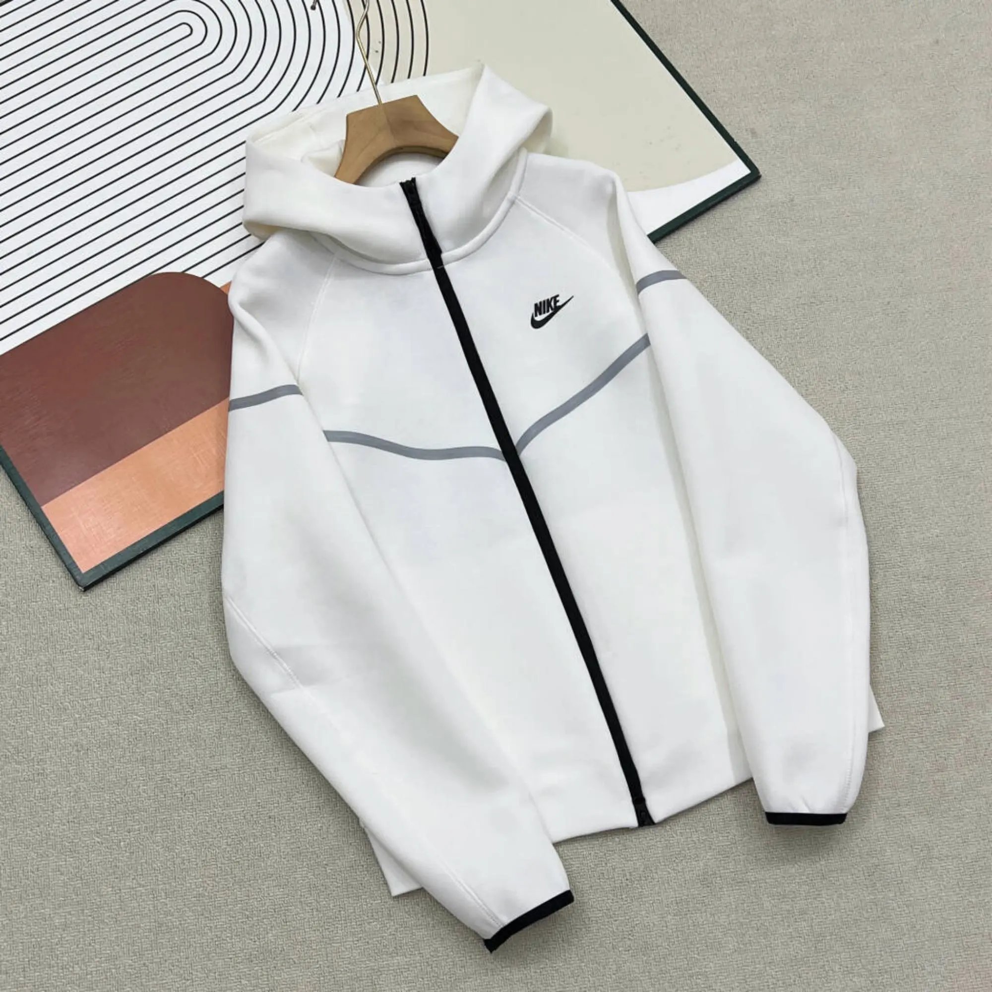 Nike Jackets Hooded Full-Zip Jacket with Reflective Trim — 12 reflective