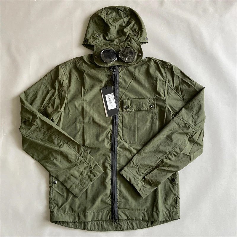 C.P. Company Jackets Hooded zip-up lens jacket — 12-2