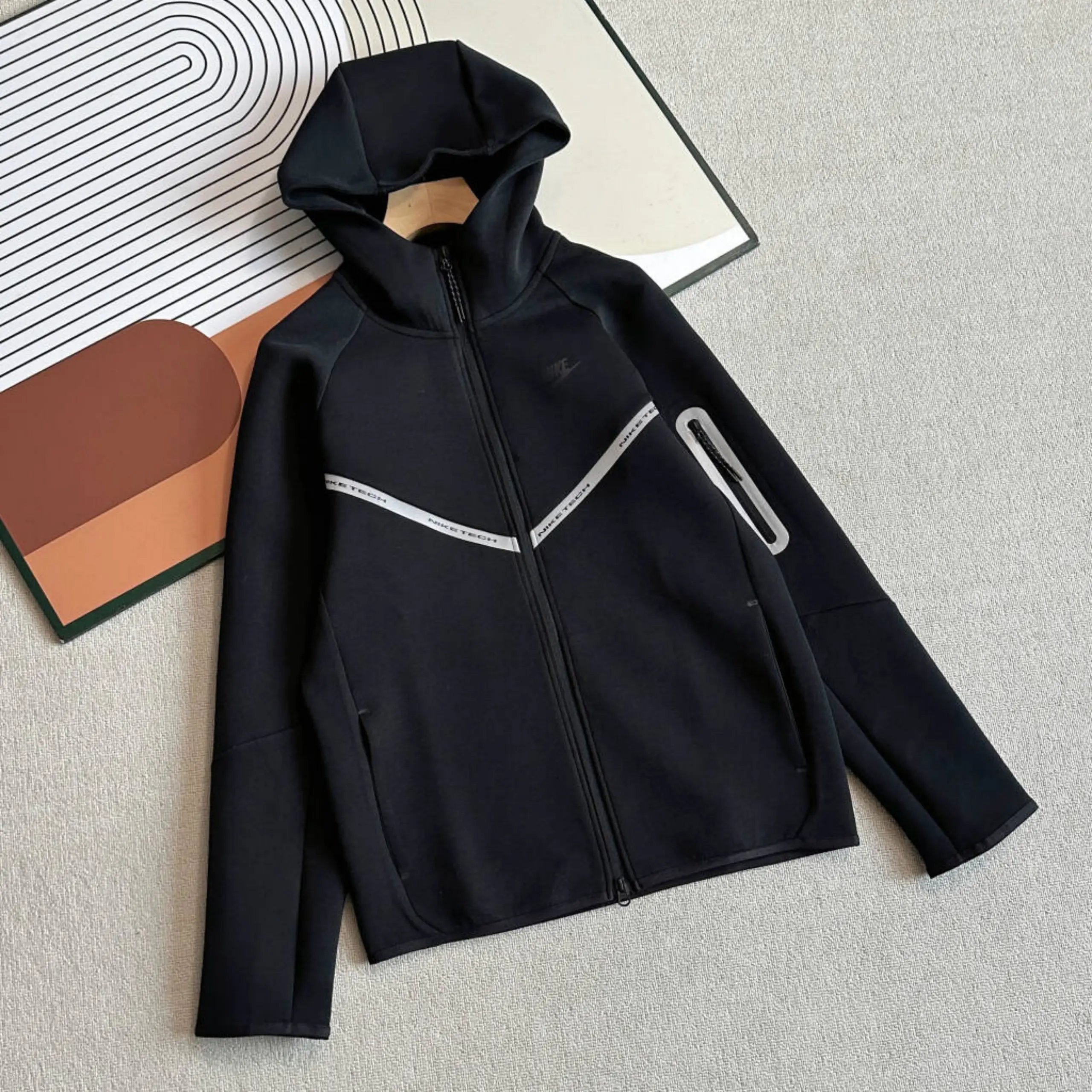 Nike Jackets Hooded Full-Zip Jacket with Reflective Trim — 13 reflective