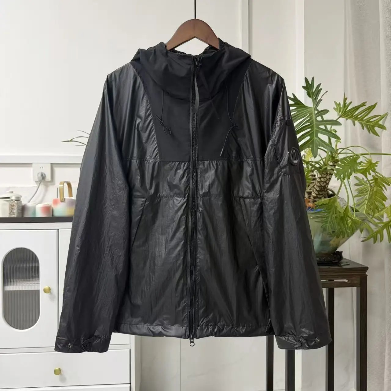 C.P. Company Jackets Hooded zip-up lens jacket — 9-1