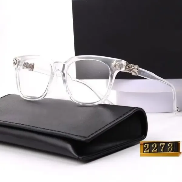 Chrome Hearts Square Frame Optical Glasses Black with Gold Cross Accents - 4