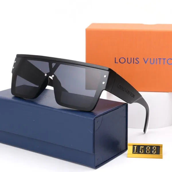 Louis Vuitton Shield Sunglasses Monogram Silver Mirror White Eyewear - 3