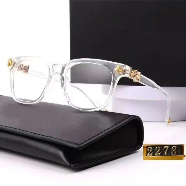 Chrome Hearts Square Frame Optical Glasses Black with Gold Cross Accents - 5