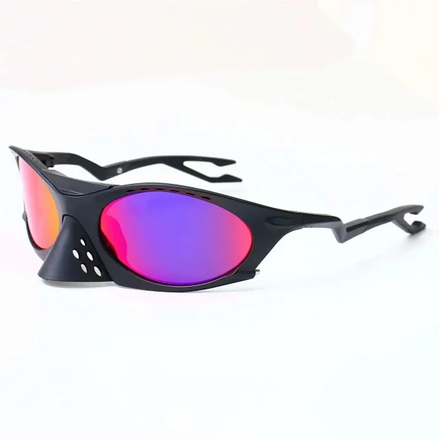 Unbranded Eyewear Wraparound Cycling Sunglasses with Mirrored Lenses product detail image 6