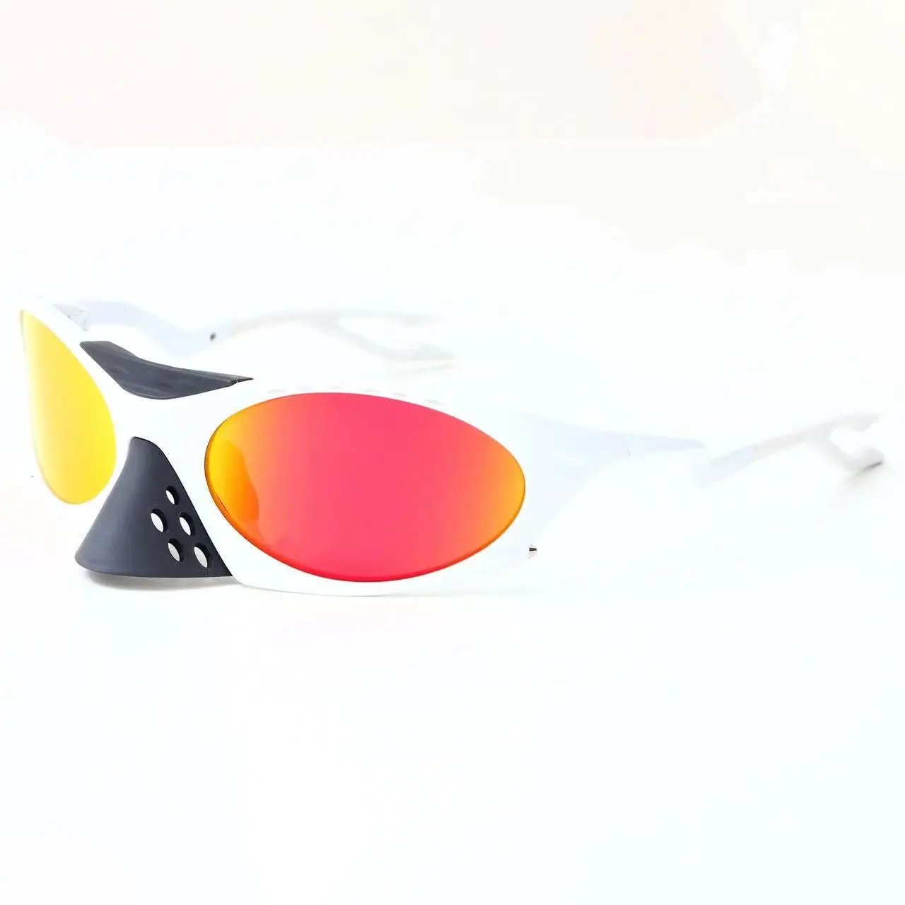 Unbranded Eyewear Wraparound Cycling Sunglasses with Mirrored Lenses — 18