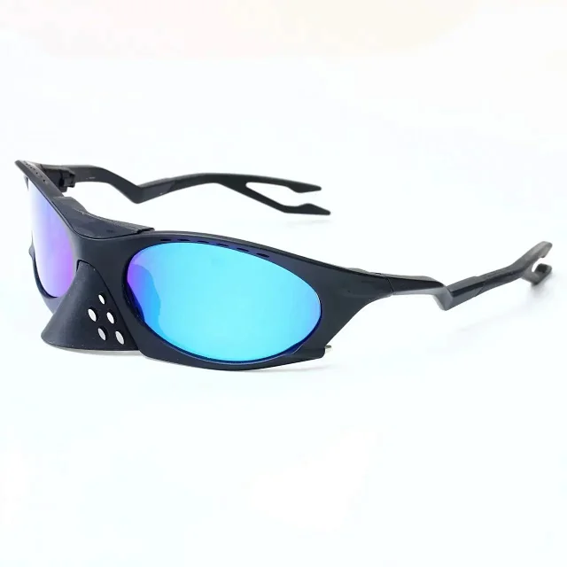 Unbranded Eyewear Wraparound Cycling Sunglasses with Mirrored Lenses product detail image 8