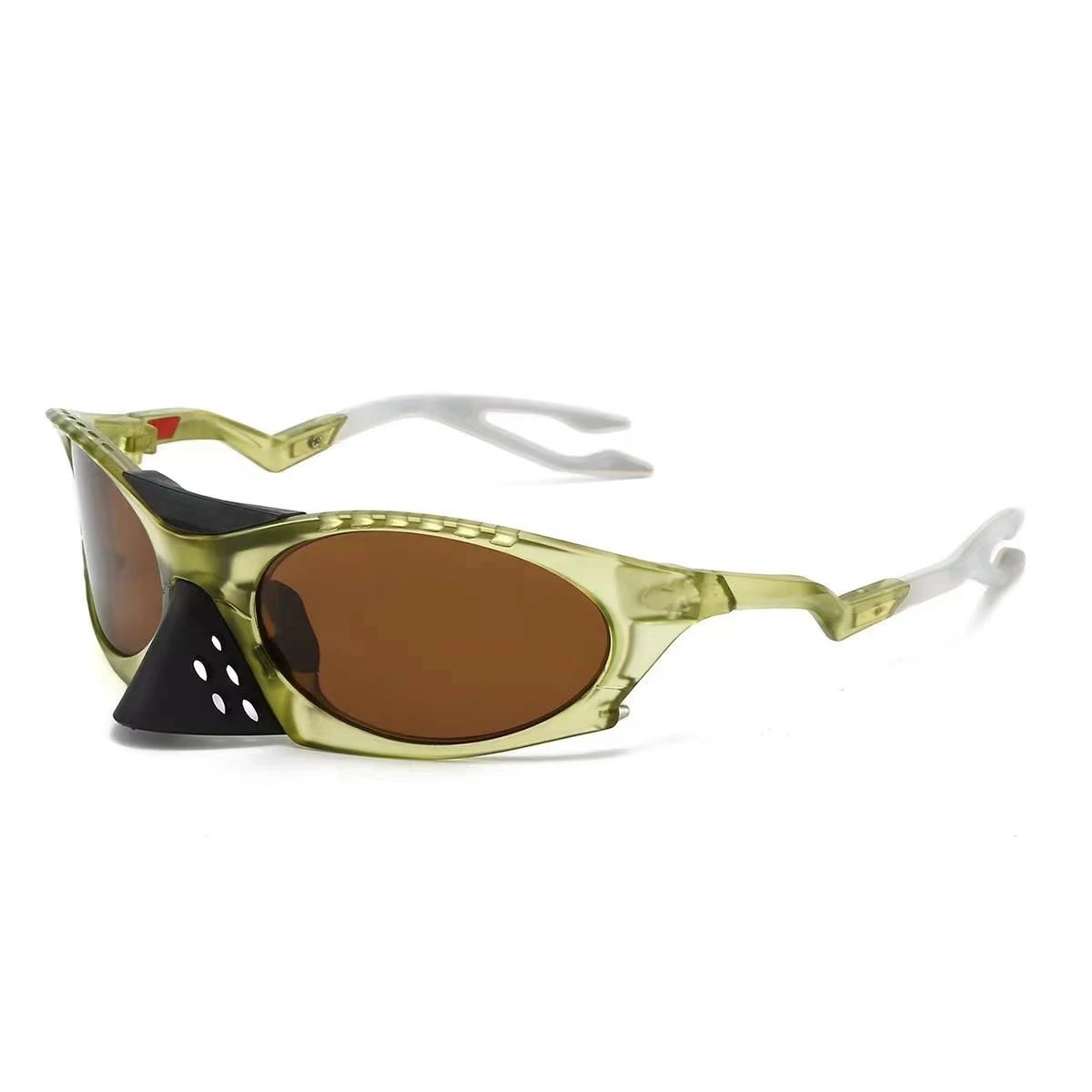 Unbranded Eyewear Wraparound Cycling Sunglasses with Mirrored Lenses — 19