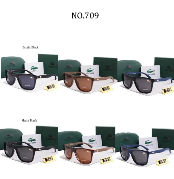 Lacoste Sunglasses Black Frame with Navy Temples - 3