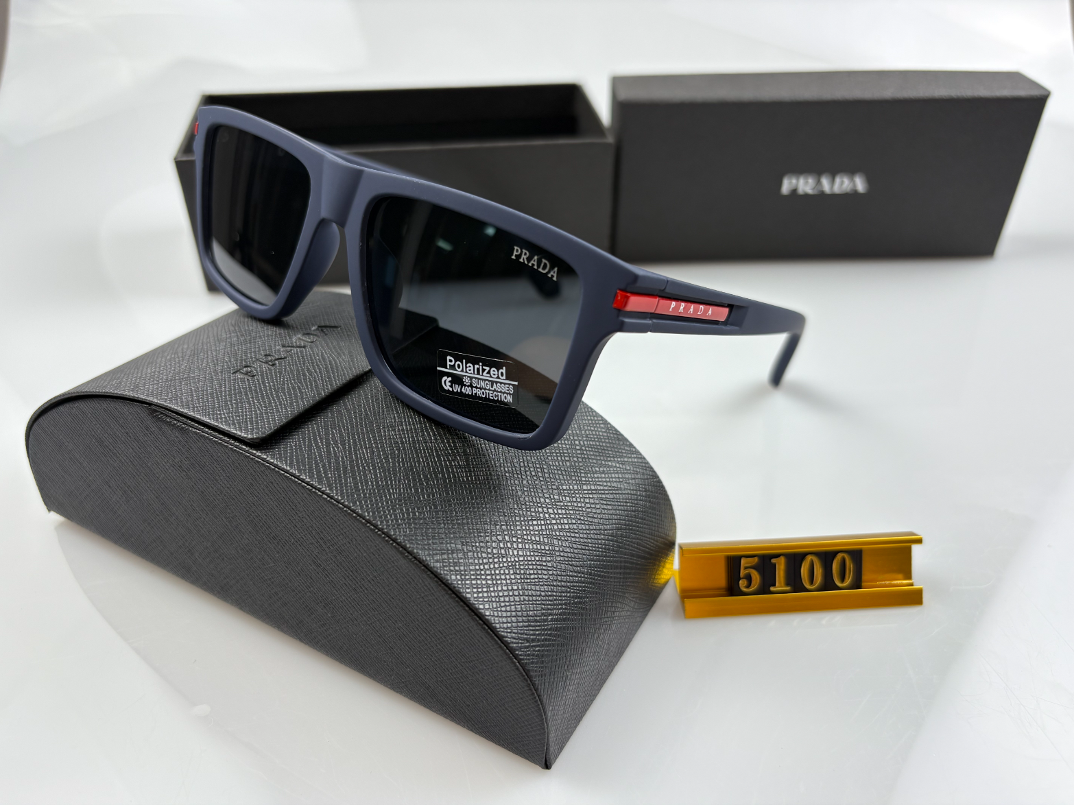 Prada PS 5100 Polarized Sunglasses Navy Blue