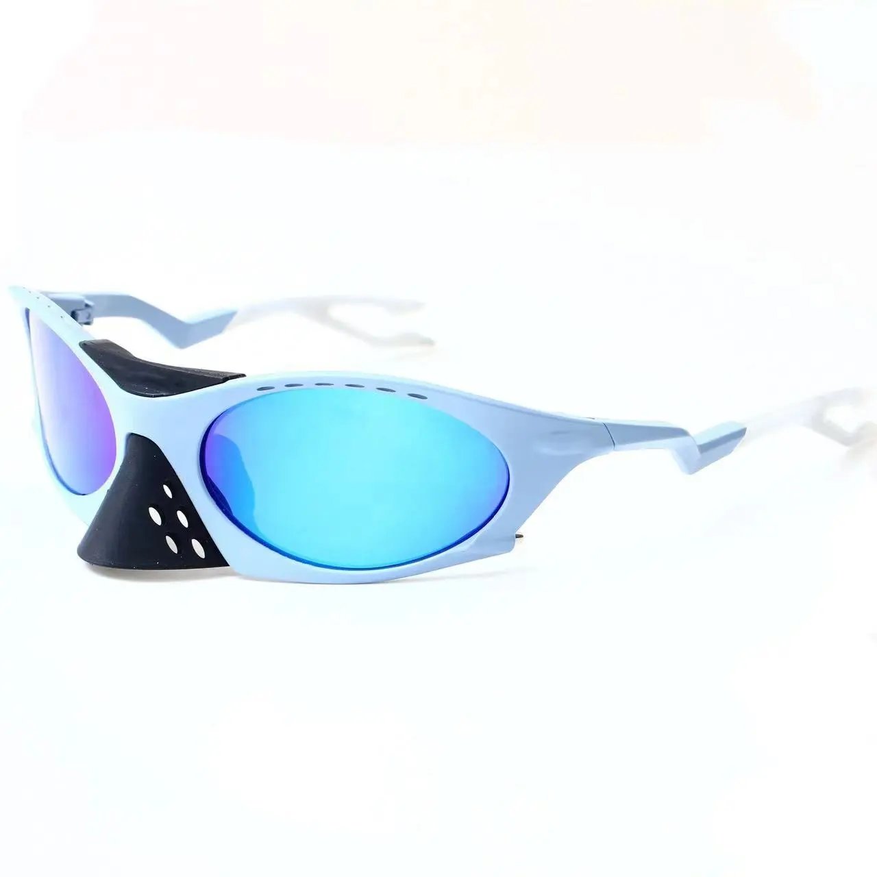 Unbranded Eyewear Wraparound Cycling Sunglasses with Mirrored Lenses — 17