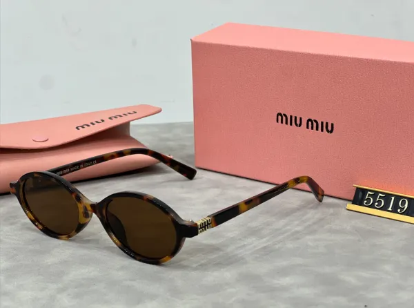 Miu Miu Round Frame Sunglasses Black - 8