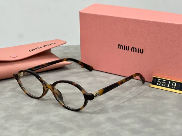 Miu Miu Round Frame Sunglasses Black - 6