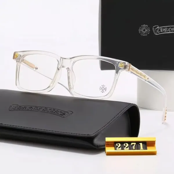 Chrome Hearts Clear Acetate Optical Glasses with Gold Hardware - 1