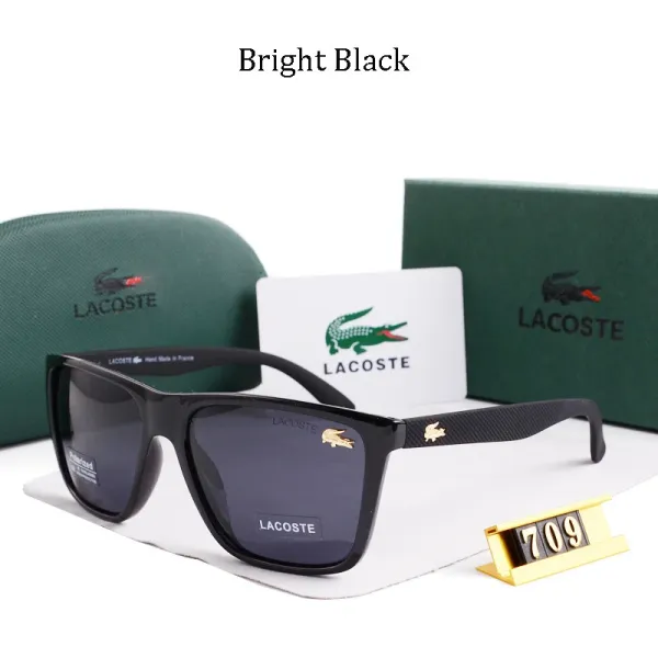 Lacoste Sunglasses Black Frame with Navy Temples - 5