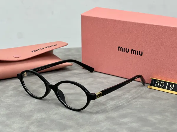Miu Miu Round Frame Sunglasses Black - 7
